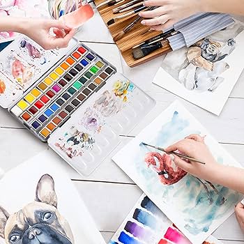 Amazon.co.jp: Sennelier セヌリエ 透明水彩絵具 HP48色セット
